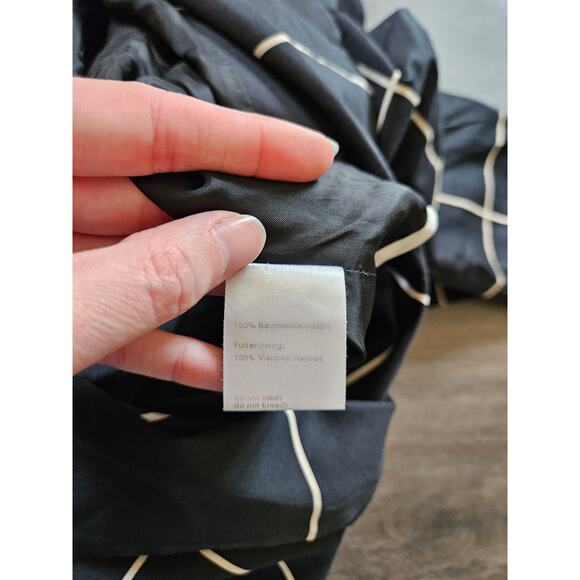 Akris Punto Black Big Grid Belted Trench Coat Size 14 - Picture 12 of 16